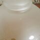 Replacement lampshade in opaque white glass in vintage French lantern style.