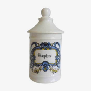 Apothecary Pot Morphine Porcelaine Avignon France