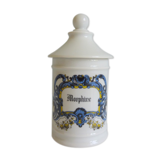Apothecary Pot Morphine Porcelaine Avignon France