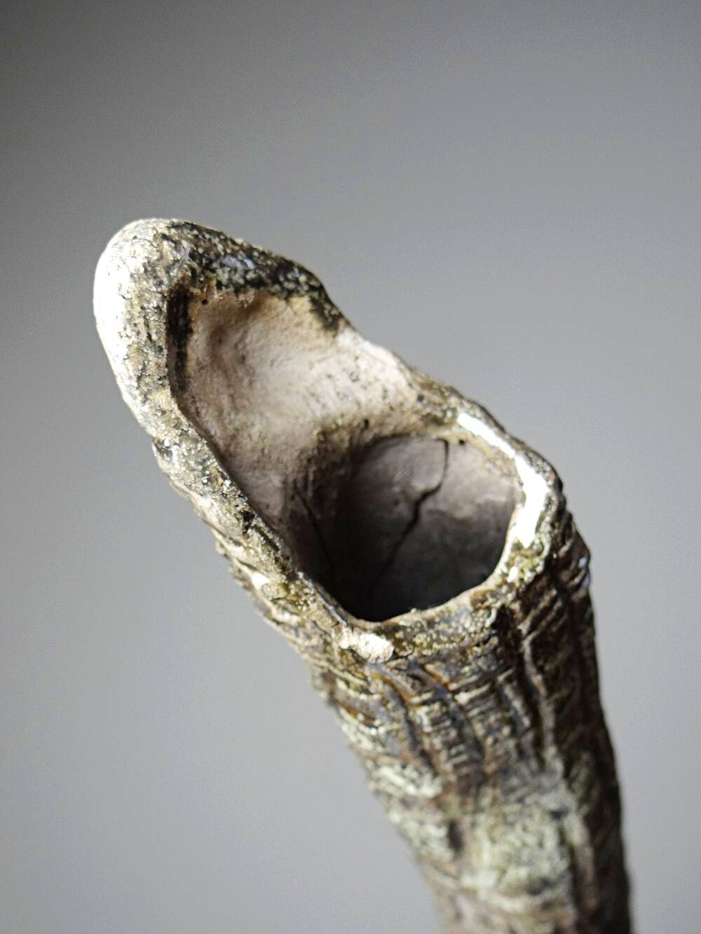 Haut soliflore décoratif céramique raku stalagmite artisanal vintage