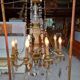 19th Bronze and Crystal Chandelier