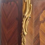 Armoire lingère style Louis XV marqueterie et bronze, fin XIXème s.