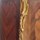 Louis XV style linen cabinet with marquetry and bronze, late 19th century.