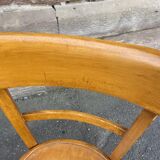 Pair of curved wooden bistro chairs