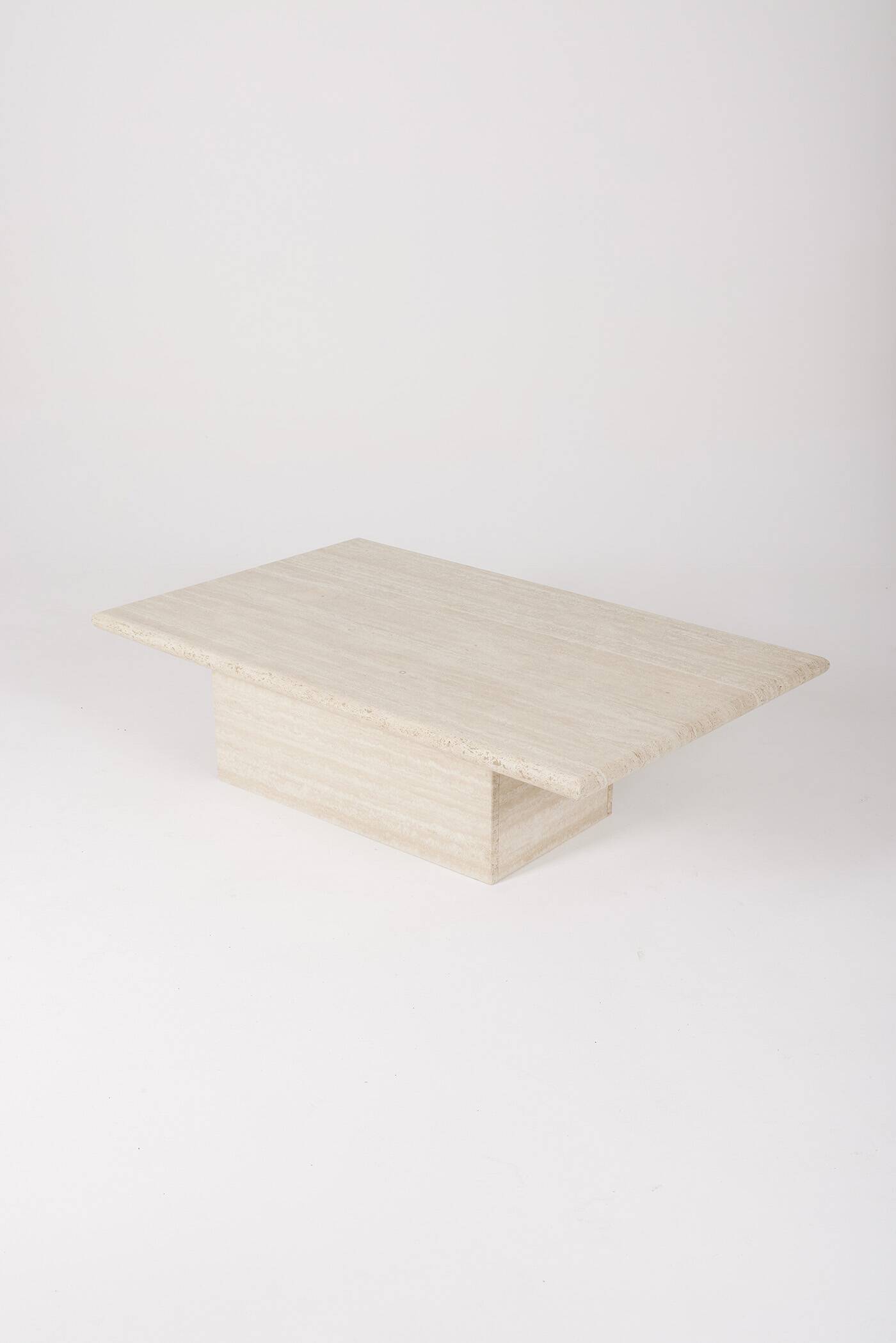 Table basse en travertin, 1970s