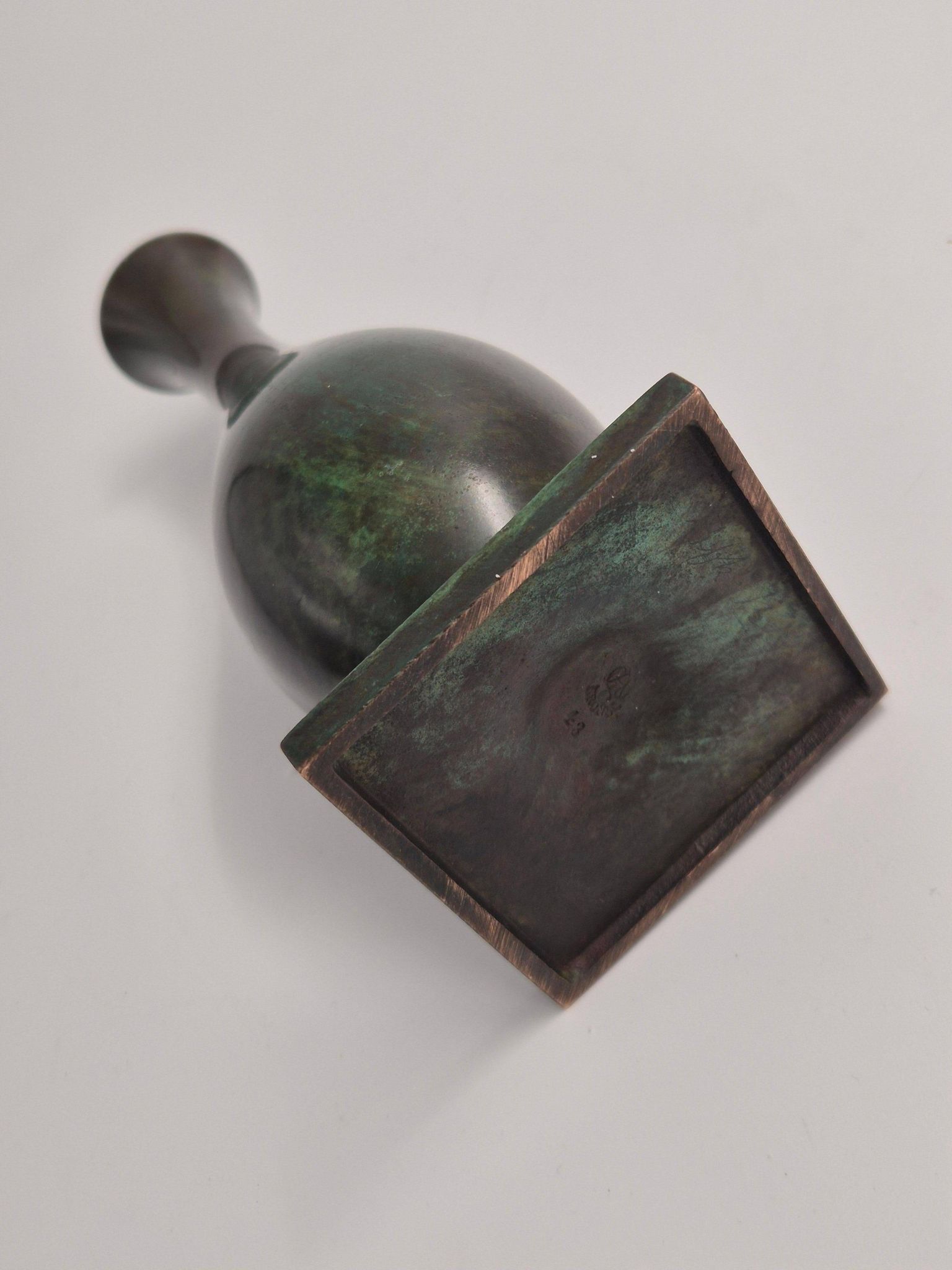 Jacob Ängman for GAB, solid bronze vase, Swedish grace / Art Deco