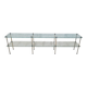 Large vintage metal and glass shop display shelf.