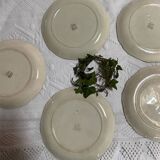 Set of 5 Choisy le Roi 19th century majoline plates
