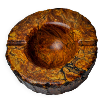 Ochre alabaster ashtray by Romano Bianchi, Italy, 1970
