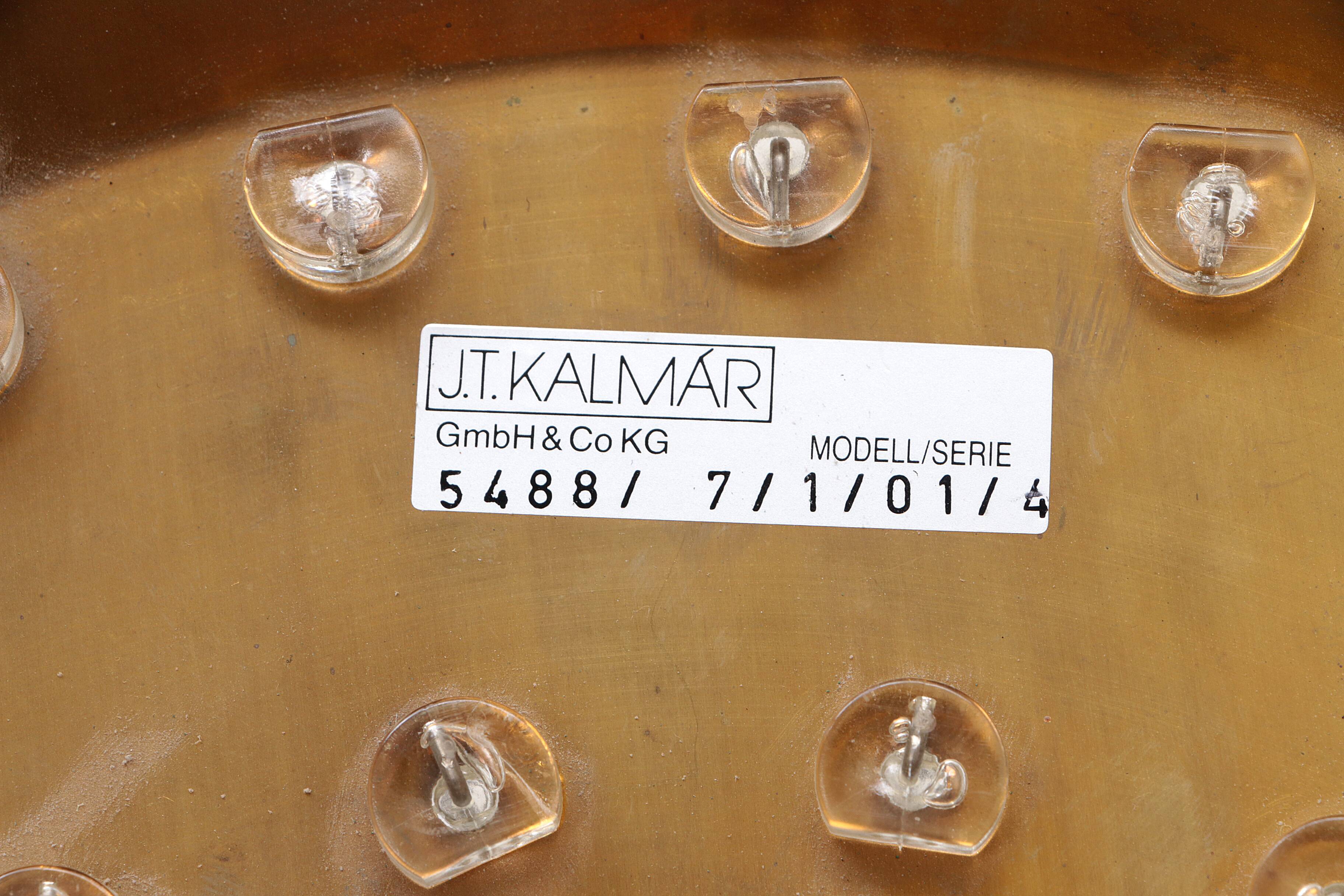 Set of two J.T. Kalmar Murano Raindrop hanging lamps, 1970 Austria