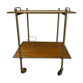 Formica and gold metal service trolley