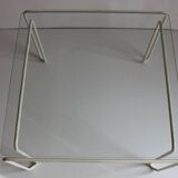 Table basse vintage à structure en métal courbé, 1960