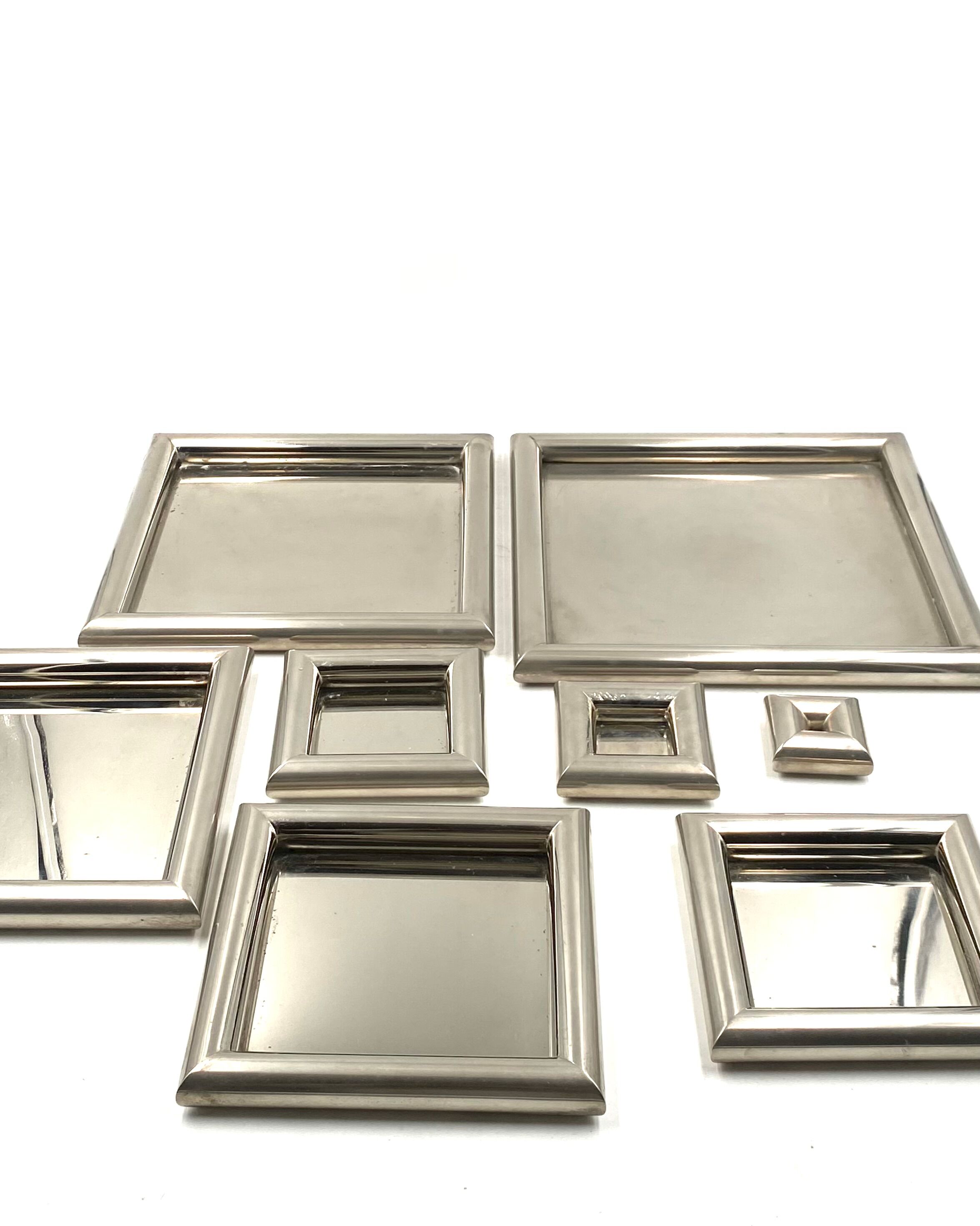 Ziggurat-shaped stacked trays / vide poche sculpture, Italy 1970s