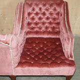 Chesterfield buttoned conversation sofa Regency