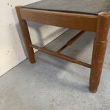 20th century oak coffee table with slate top