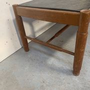 Table de salon en chêne et plateau d'ardoise XX siècle