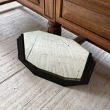 Black art deco mirror 65x46cm