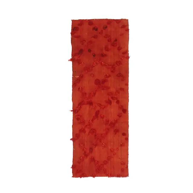 Vintage Turkish Hand-Knotted Wool Cotton Red Kilim Runner Rug 52x150