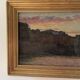 Marius Reynaud (1860 - 1935) "Algerian coastline at sunset" oil on wood