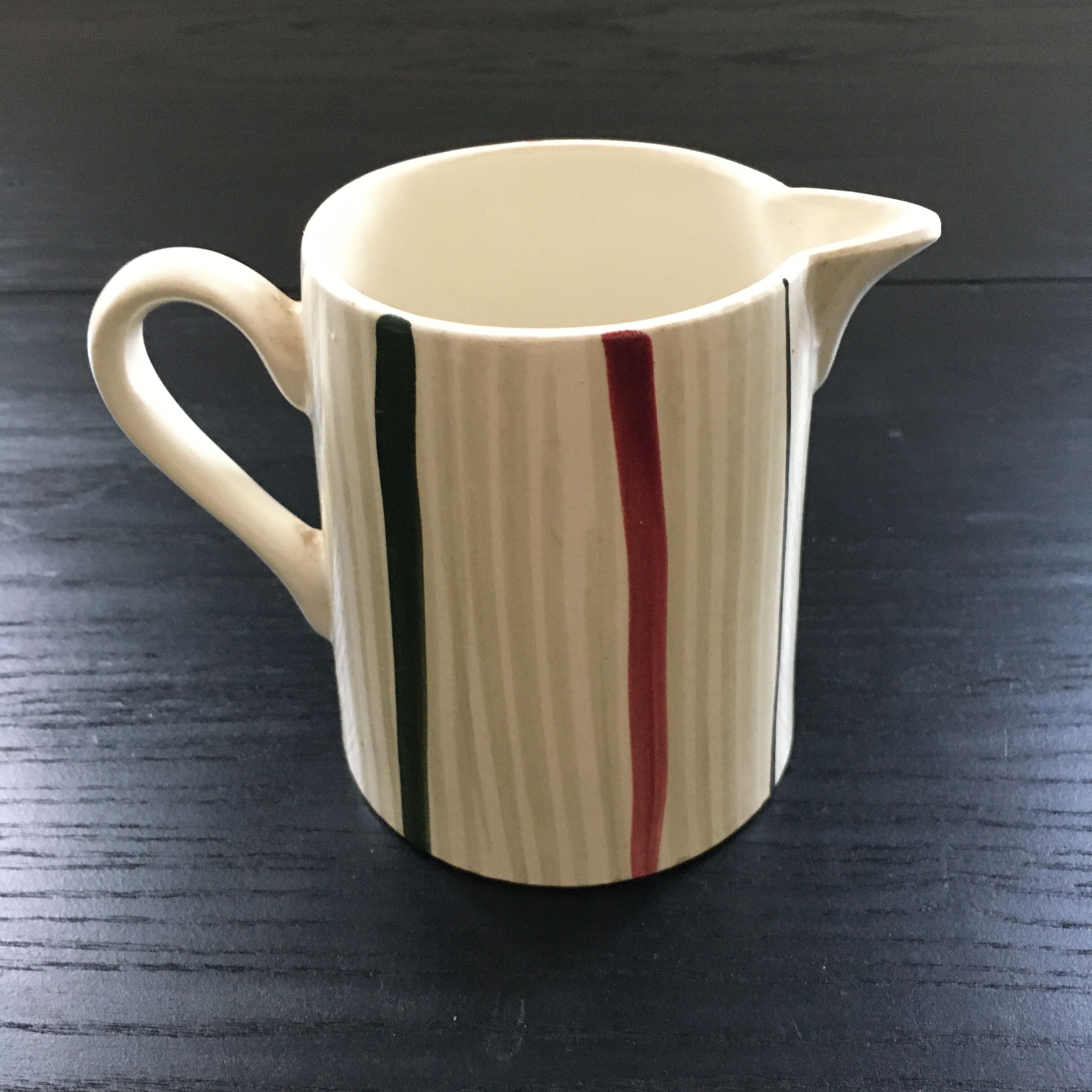 Pitcher green and red stripes