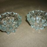Pair of 2 crystal candlesticks