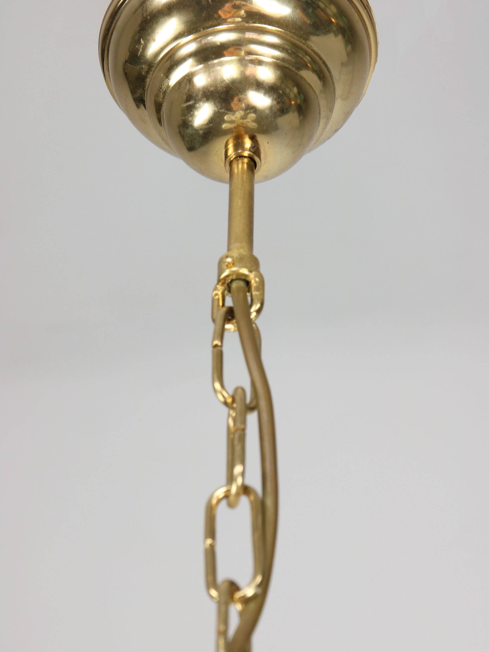 Vintage Orion Brass Ball Chandelier: Mid-Century Modern Sputnik Lighting