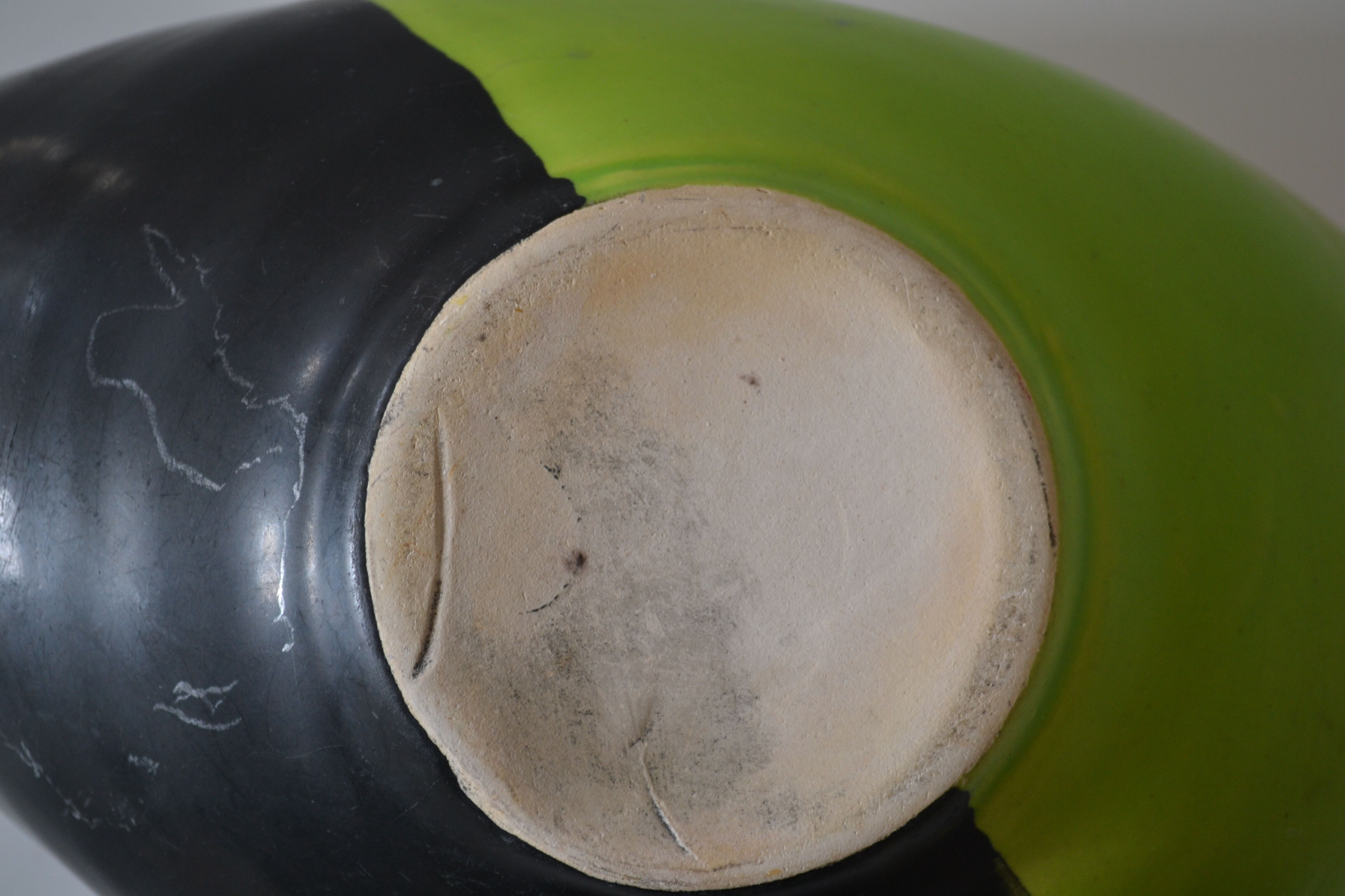 Vintage two-tone ceramic cup 50's