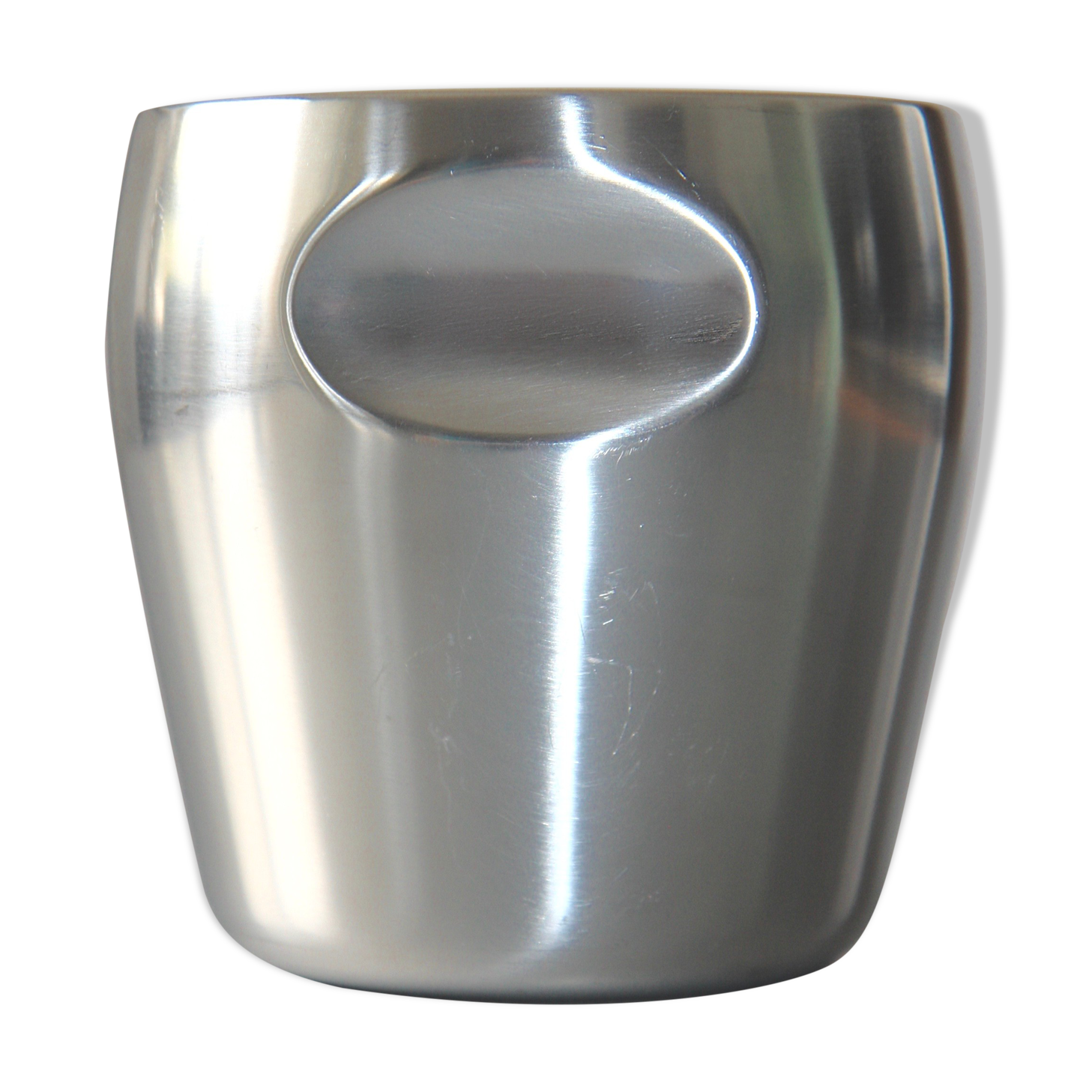 Seau à glaçons Alessi design Massoni Mazzeri, inox satiné,