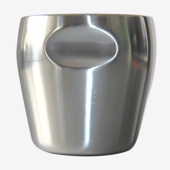 Alessi ice bucket design Massoni Mazzeri, satin stainless steel,