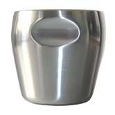 Alessi ice bucket design Massoni Mazzeri, satin stainless steel,