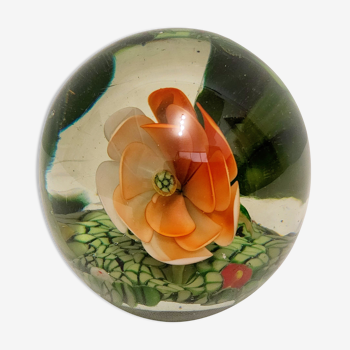Blown glass paperweight sulphide