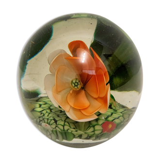 Blown glass paperweight sulphide