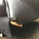 Blue-Grey Leather Sofa by Saporiti, 1980s