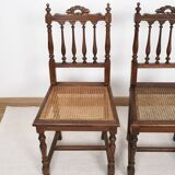 Chaises cannées, style Louis XIII