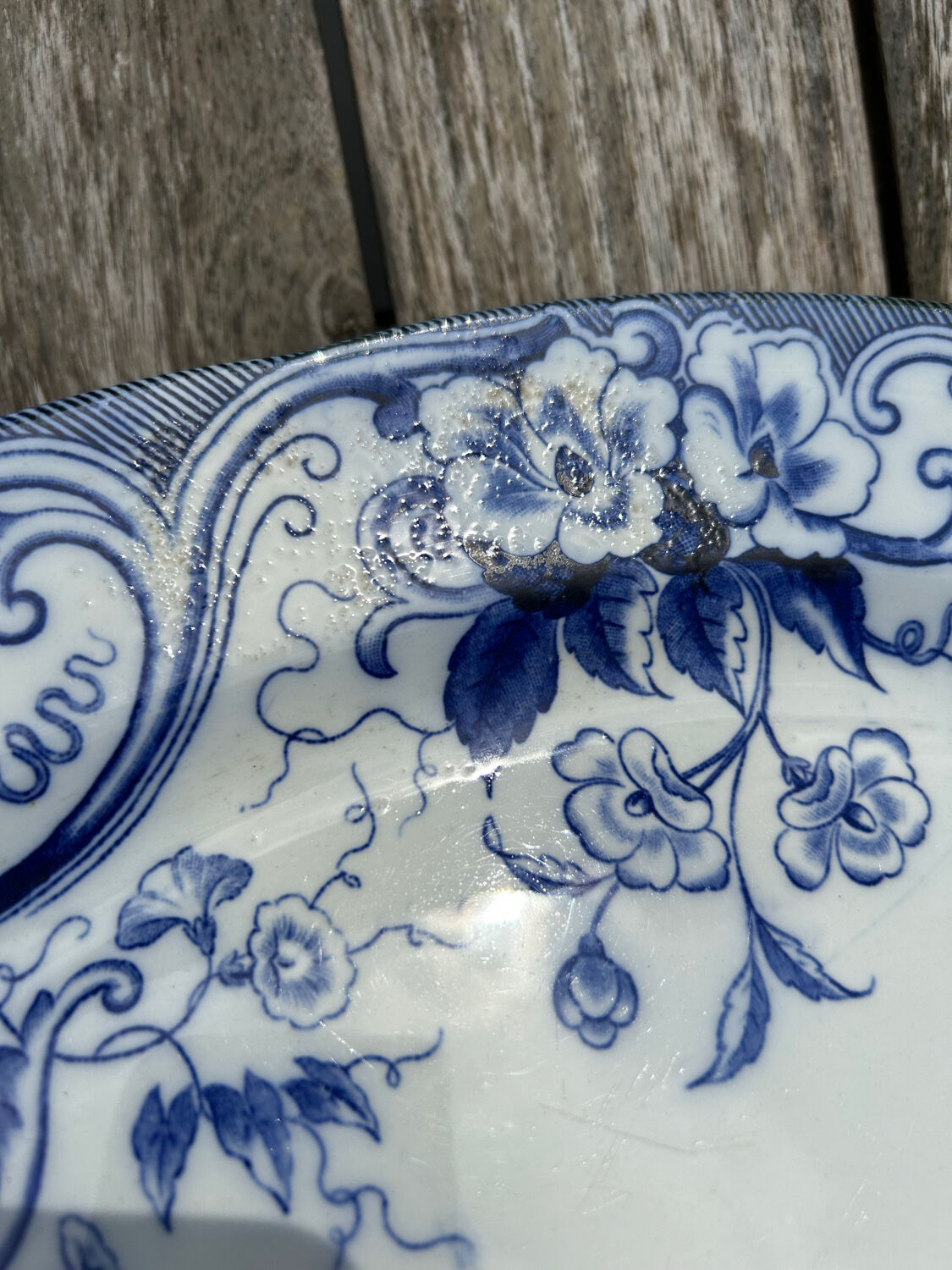 Oval dish Flora Creil and Montereau 1880