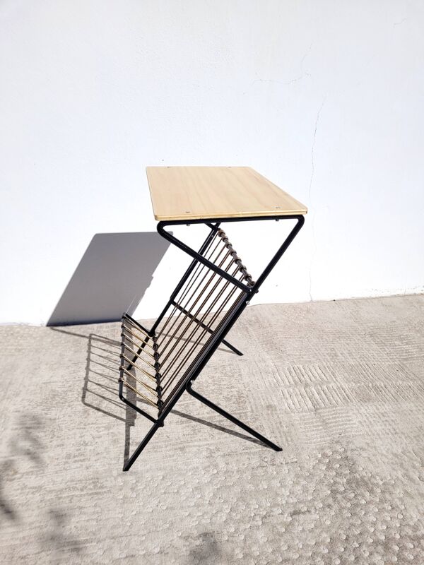Table d'appoint scoubidou 1960 sellette ou bout de canapé vintage