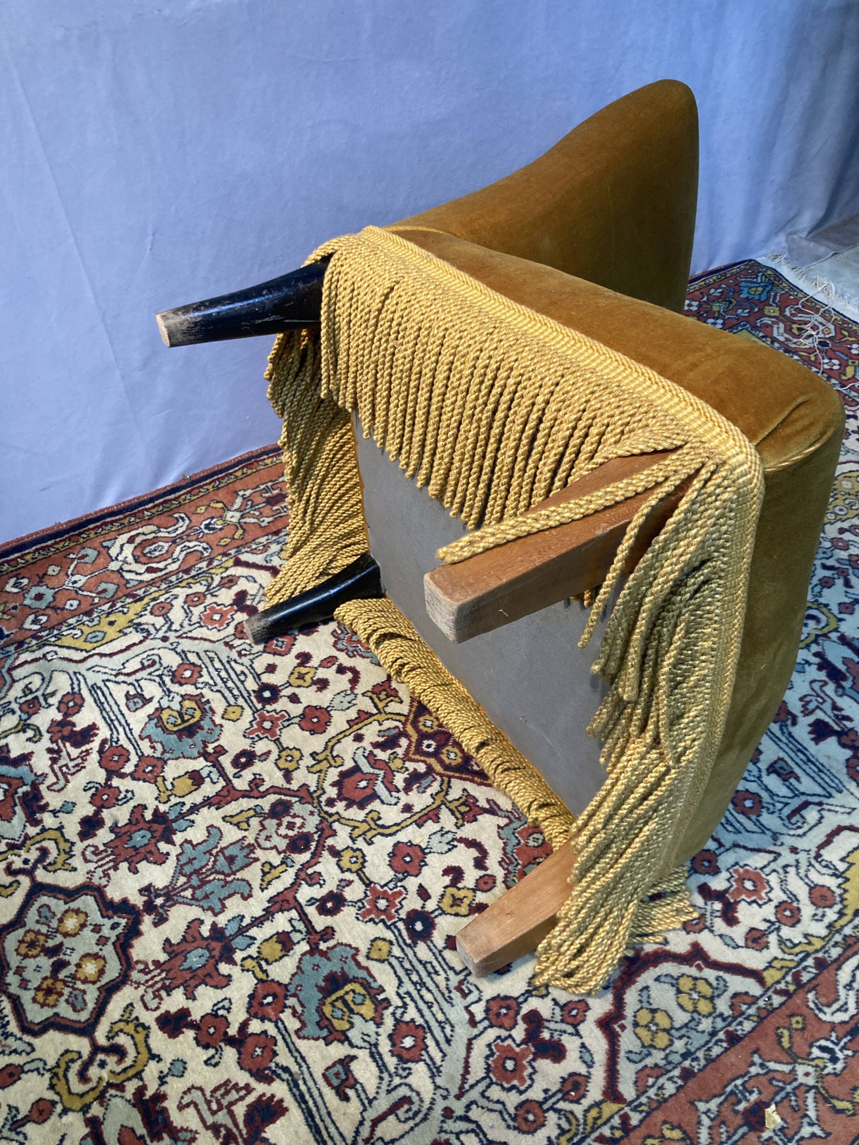 Velvet toad armchair