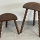 Tripod stools twisted feet