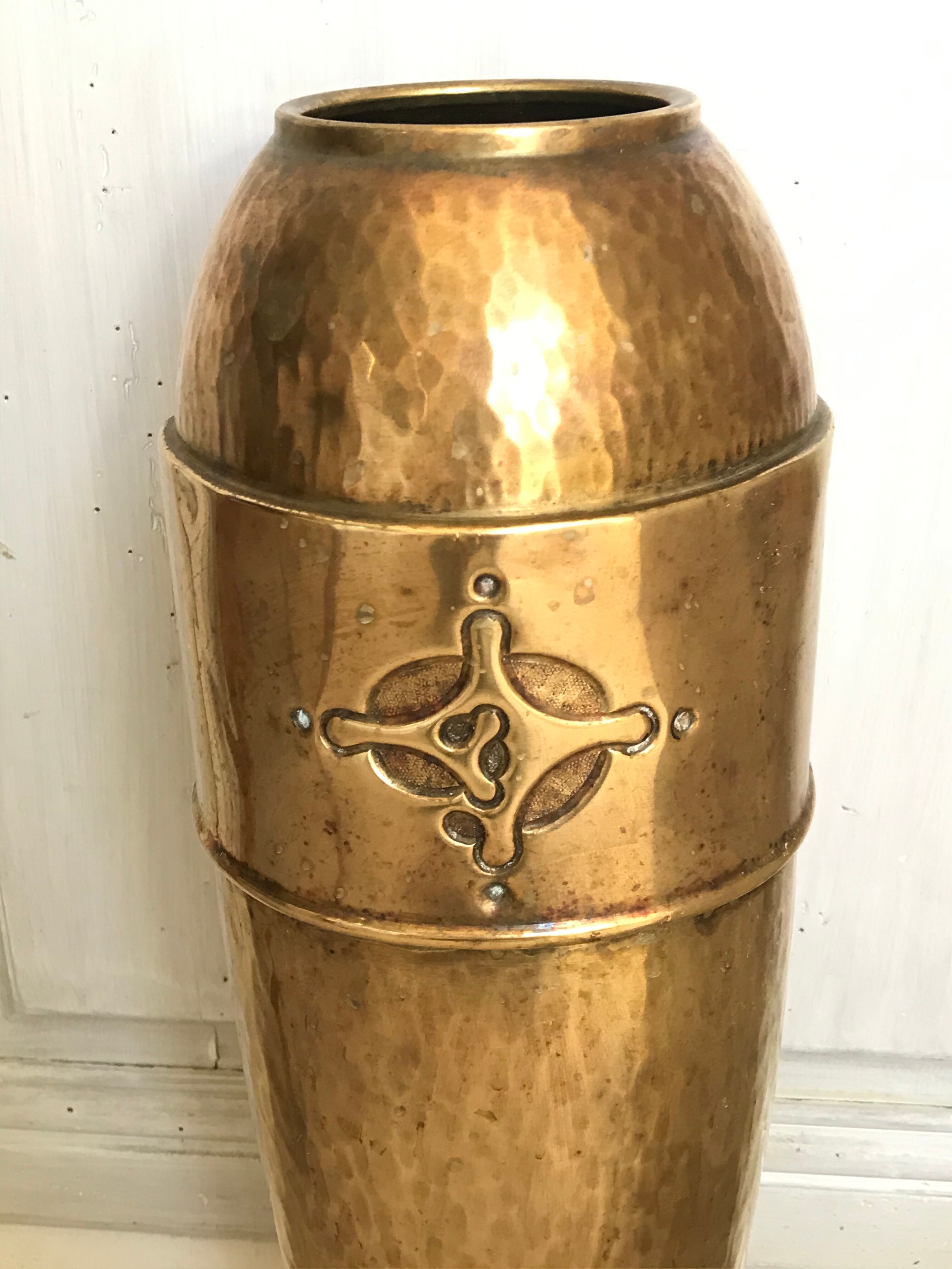Early 20th century brass umbrella holder