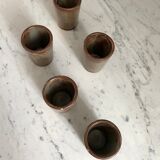 Lot de 5 verres en grès