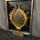 Wall lamp sculpture turtle in resin