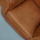 Pair of French club chairs with moustache back in cognac leather, 1950s