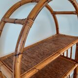 Rattan shelf bookcase