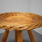 Jan Kalous Rattan Stool for ÚLUV, Czechoslovakia, 1960s