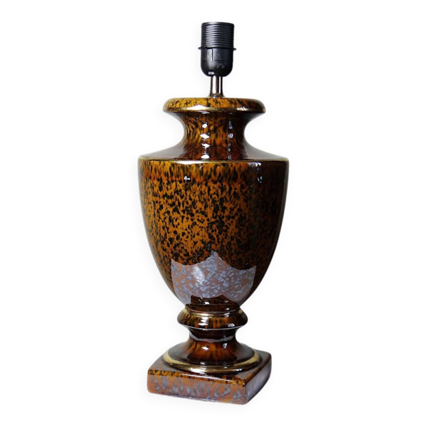Lampe vintage italienne en céramique pyritée, années 1970-1980 Hollywood Regency