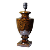 Vintage Italian lamp in pyrite ceramic, 1970s-1980s Hollywood Regency.