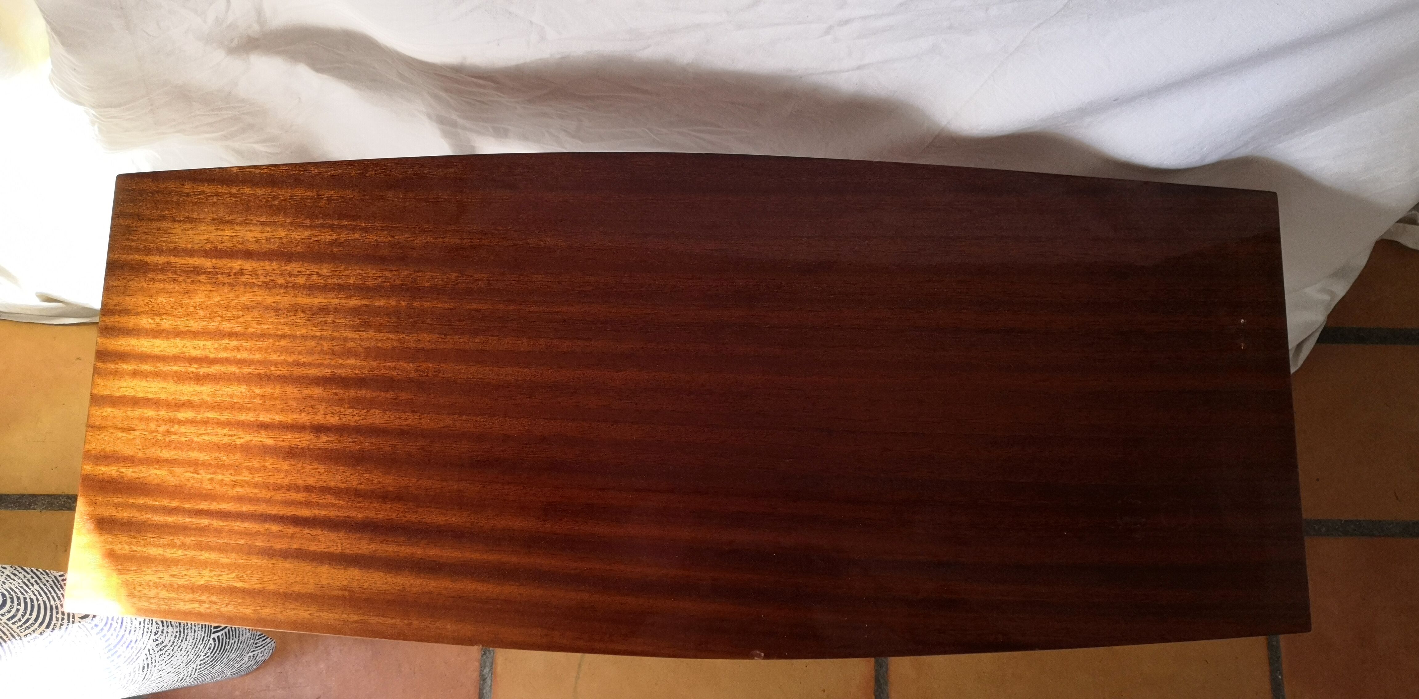 Varnished wood coffee table 1950