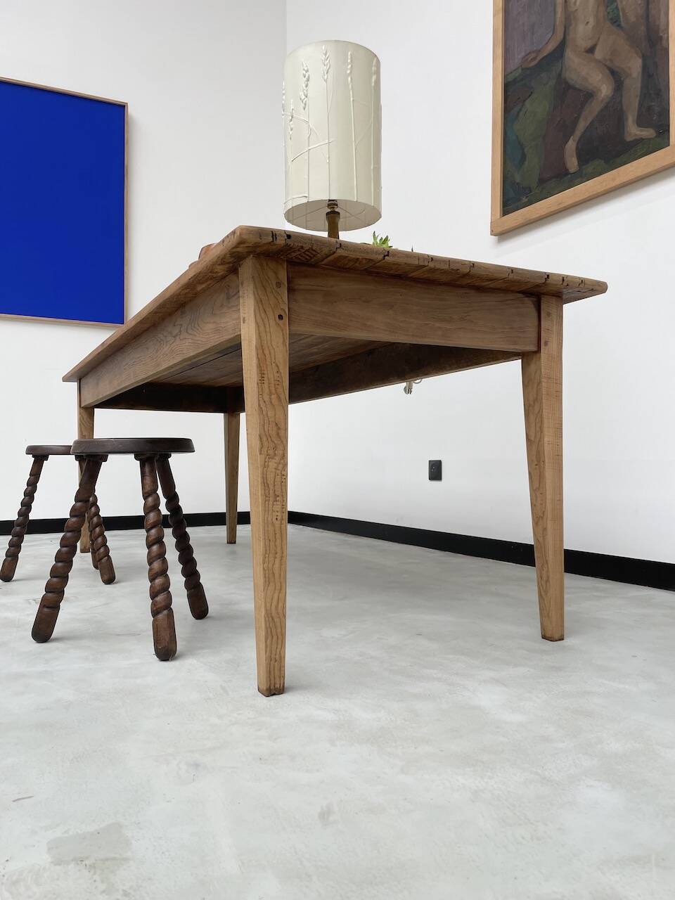 Pine and oak farmhouse table 220 cm