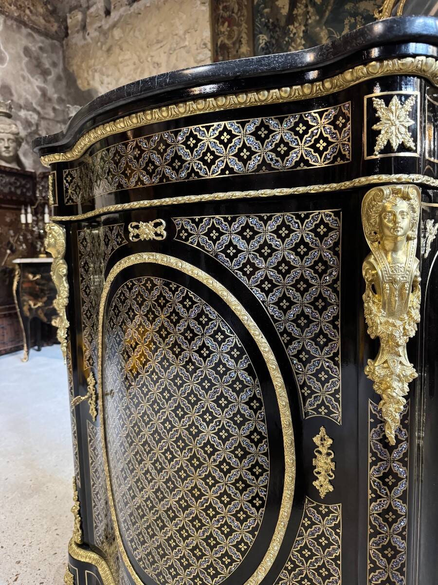 Boulle marquetry support furniture "net" from the Napoleonic III period