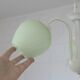 Vintage Elegant Pendant Lamp, Shabby Chic White Chandelier, Mint Green